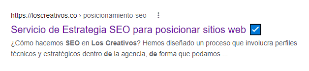 Título SEO en Google