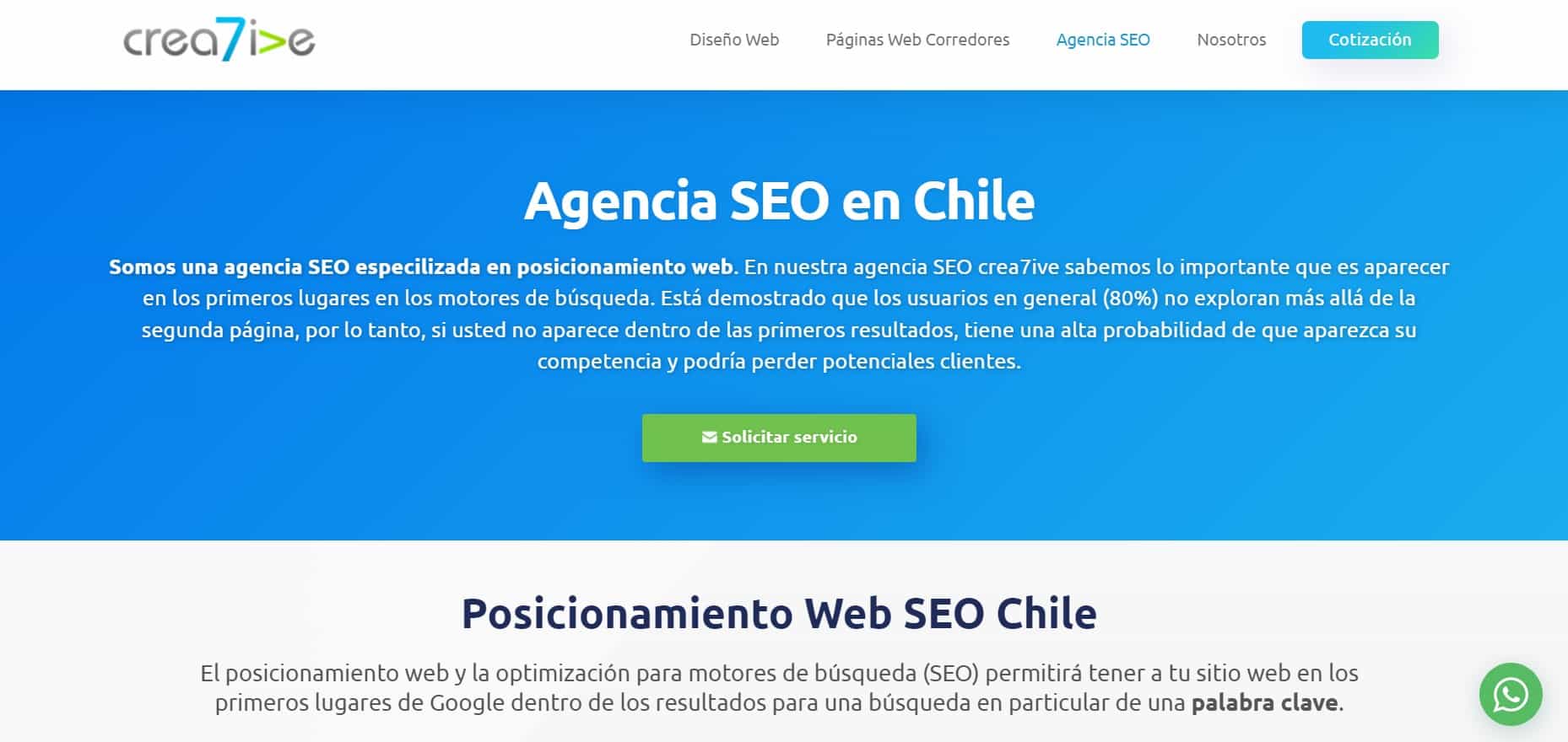 Crea7ive agencia de SEO en Chile