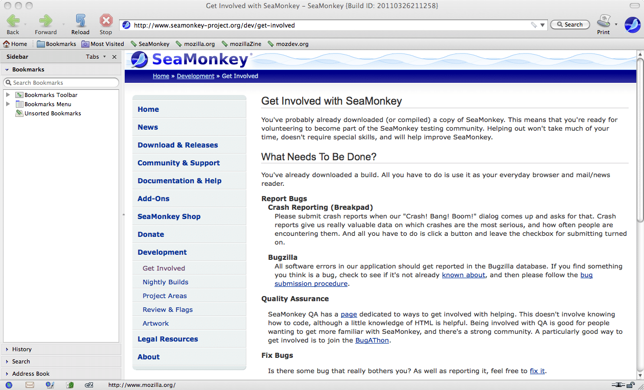 Sea Monkey Browser